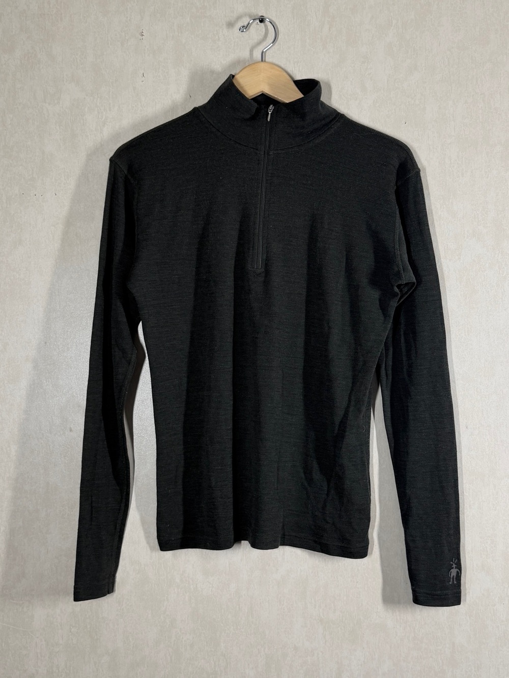 Smartwool Men’s Merino Wool 1/4 Zip Base Layer Thermal Longsleeve Shirt Green M